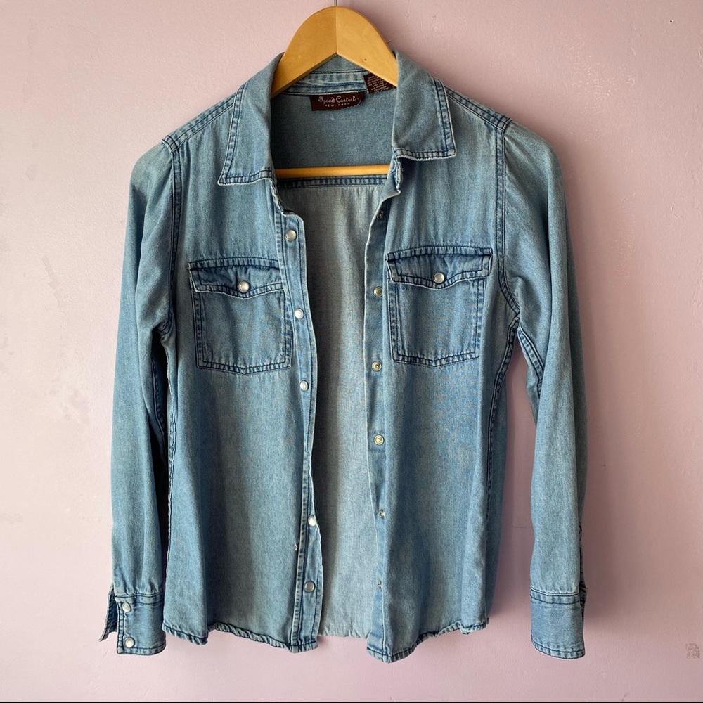 Denim Button Down Longsleeve Shirt